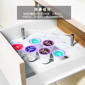 Support pour dosettes de café en acrylique, support de rangement pour 12 tasses, transparent, design moderne et simple, facile à nettoyer - Product Image 3