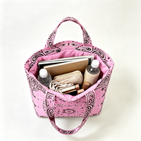 Sacs fourre-tout personnalisés matelassés à imprimé Paisley pour femmes, sacs à bandoulière en polyester à motif floral Mandala pour les voyages, le shopping et l'usage quotidien