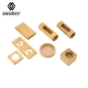 China Supplier Wood Parts Rapid Prototyping 4/5 Axis CNC Lathe Turning Machining Circle Shaped Square Parts