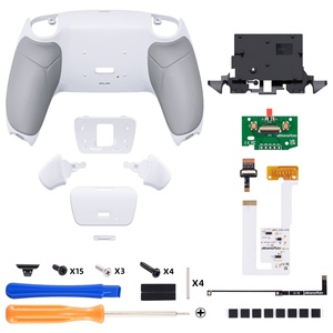 White Textured <b>Grip</b> Gamepad Paddle Extension Key Back Clip Button Joystick Rear Game Accessories Back Paddle Kits for PS5 - Product Image 2