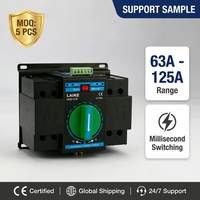 Commutateur de transfert automatique triphasé ATS à montage sur panneau 400V 50/60Hz 4P 63A à double alimentation, modèle LKQ2-63E/4P - Commutateur inverseur pour