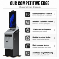 Für Automatisierung Selbstbedienungs-Kiosk Kapazitiver Touchscreen Hotel Flughafen Check-in/Check-out Pass-Scanner PMS-Integration SDK