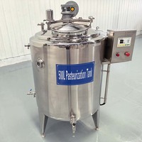 Machine de pasteurisation de lait, jus et œufs en acier inoxydable pour usine de transformation laitière, petite échelle, 50L, 100L, 150L, 200L, 300L