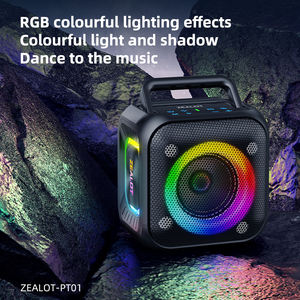 Speaker Nirkabel Portabel Zealot PT01 30W LED RGB Persegi dengan Baterai 6000mAh Tahan Air IPX6 2 Mikrofon untuk Karaoke Luar Ruangan - Product Image 5