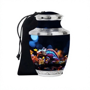Urne de crémation noire pour les cendres adultes-Urnes commémoratives de la forêt pour les restes humains 1-200 Cu dans les urnes pour frère soeur cendres - Product Image 1