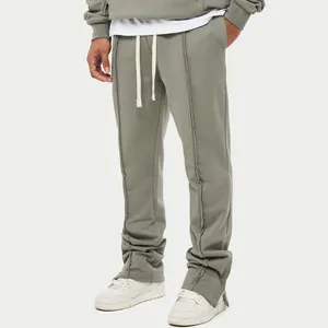 Sudadera con capucha personalizada para hombre, conjunto de chándal de 100% algodón con bolsillos tipo canguro y hombro caído