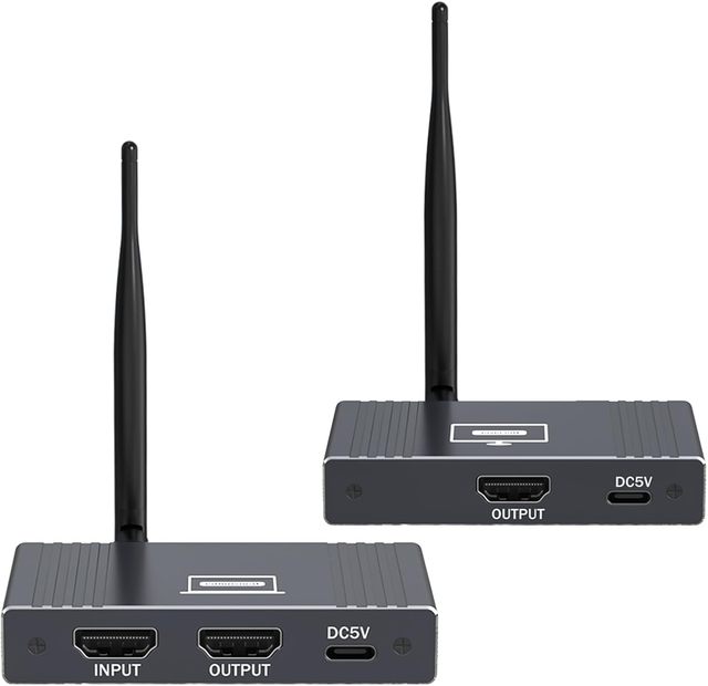 Factory 656ft 200m Wireless for Extender Aluminum Alloy Rotation Video Transmitter Receiver 5.8G 2 Frequency Wifi 1RX Connected