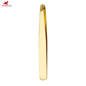 Pinzas de Acero Inoxidable para Cejas y Pestañas, Diseño Elegante Dorado, Venta al por Mayor, Envío Rápido, Pedido Mixto a Granel, GZ RTS - Product Image 1