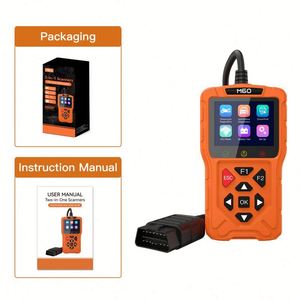 For M60 Automotive OBD2 Scanner Orange 12V LCD Display WiFi Engine Fault Code Read/Clear <b>Diagnostic</b> <b>Tool</b> for Cars Motorcycles - Product Image 1
