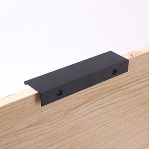 Aluminum Alloy Furniture Handle Bar <b>Silver</b> Black Rose Gold Minimalist Design For <b>Drawer</b> Easy Installation - Product Image 3
