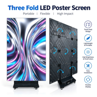Écran d'affichage LED pliable à trois volets, affichage publicitaire pliable, signalisation numérique intérieure pour clinique, pharmacie, écran de signalisation publicitaire