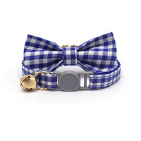Collier pour chat de style Instagram, minimaliste, multicolore, à carreaux, avec nœud décoratif, boucle de sécurité à dégagement rapide et clochette – Fournitures pour animaux de compagnie OEM ODM