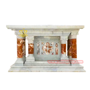 Moderno Altar de Iglesia de Piedra Natural Tallado a Mano con Temática Religiosa Católica, Pulido, para Uso en Jardín Exterior - Product Image 6