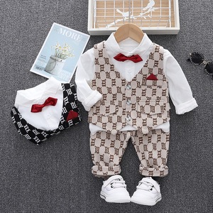 2023 abbigliamento per bambini tuta, abiti da ragazzo completi coordinati per la famiglia Blazer per bambini abiti da smoking formali 3-8 anni vestiti Casual/ - Product Image 1