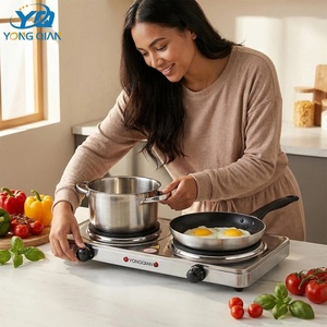 Plaque chauffante <span class=keywords><strong>électrique</strong></span> double à infrarouge en céramique, 2 brûleurs, en stock - Product Image 5