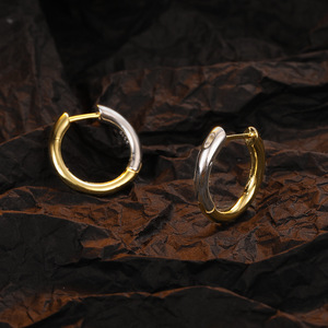BSH113 <span class=keywords><strong>boucles</strong></span> <span class=keywords><strong>d</strong></span>'<span class=keywords><strong>oreilles</strong></span> créoles en argent Sterling 925 de 20mm, <span class=keywords><strong>or</strong></span> <span class=keywords><strong>jaune</strong></span> et blanc de <span class=keywords><strong>18</strong></span> <span class=keywords><strong>carats</strong></span>, <span class=keywords><strong>boucles</strong></span> <span class=keywords><strong>d</strong></span>'<span class=keywords><strong>oreilles</strong></span> Huggie à charnière bicolore pour femmes 2023 - Product Image 6