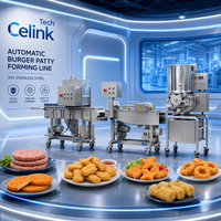 Presse à galettes de viande automatique à grande vitesse Celink avec une capacité de 100-2000 kg/h pour la production de hamburgers et de nuggets 220V-480V