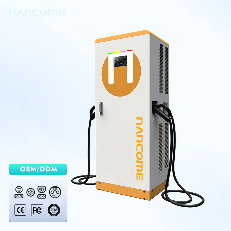 Nancome Gbt Plug Substituível 60kw 120kw 160kw dc Fast ev Carro Suporte de chão estação de carregamento pilha de carregador detector automático