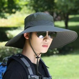 Men's Wide Brim Sun <b>Hat</b> Breathable UV Protection Outdoor Fishing Hiking <b>Hat</b> <b>Summer</b> Bucket <b>Hat</b> Polyester Adult - Product Image 3
