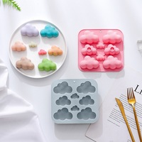 Moule en silicone antiadhésif à 8 cavités, thème nuage, de qualité alimentaire, réutilisable, mignon, pour chocolat, bonbons et glaçons DIY