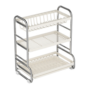 Escurridor de platos de acero inoxidable Iko, tamaño L, estante de almacenamiento multifunción para cocina, escurridor de platos y cuencos de forma cuadrada - Product Image 1