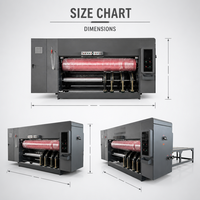 Machine automatique d'impression flexographique, de découpe et de rainurage pour carton ondulé avec encre à base d'eau pour boîtes cadeaux