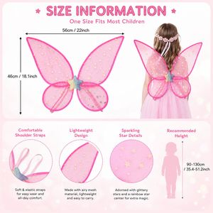 MS Costume <b>Adult</b> Angel <b>Wing</b> Sale Butterfly Sparkling Sheer <b>Fairy</b> <b>Wings</b> <b>for</b> Girls Women Party Wear - Product Image 4