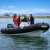Bateau pneumatique RIB en alliage d'aluminium et PVC pour 4 personnes, pêche, transport aquatique, tourisme, réservoir de carburant spécial