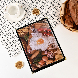 PU Leather & minh bạch PVC nhựa đơn chủ Bìa 8.5x11 inch cho A4 cho nhà hàng khách sạn quán cà phê công thức cuốn sách thư mục - Product Image 3