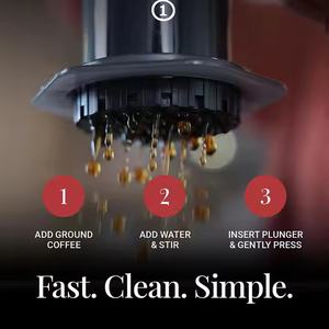 <span class=keywords><strong>Machine</strong></span> à café manuelle <span class=keywords><strong>portable</strong></span> pour le voyage et l'extérieur, cafetière à expresso française à pression d'air - Product Image 4