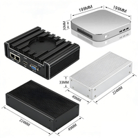 Boîtier d'ordinateur miniature personnalisé avec dissipateur thermique, en aluminium extrudé, pour applications industrielles, boîtier de carte de circuit imprimé, fabrication OEM