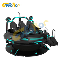 Simulador de Vuelo de Realidad Virtual 9D con Silla Giratoria de 360 Grados, Metálica, para 5 Personas, Tipo OVNI, en Venta