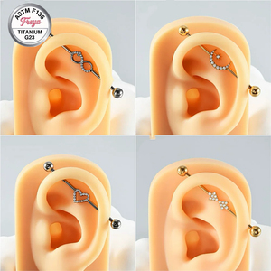 Bijoux de <span class=keywords><strong>piercing</strong></span> tendance : Boucle d'<span class=keywords><strong>oreille</strong></span> en titane ASTM-F136 G23 à filetage externe pour cartilage, barbell <span class=keywords><strong>industriel</strong></span> pour l'<span class=keywords><strong>oreille</strong></span> - Product Image 6