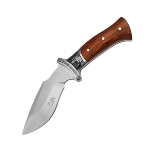 Cuchillo Táctico de Caza con Hoja Fija de Acero Inoxidable D2, Mango de Madera de Palisandro, Resistente, para Actividades al Aire Libre - Product Image 1