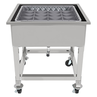 Évier mobile en acier inoxydable pour la stérilisation des couverts, chariot de transport commercial pour la stérilisation des plats, pour restaurant, hôtel, cuisine, maison