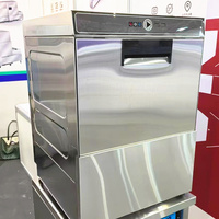 Lavavajillas Comercial Bajo Mostrador para Cafetería, Lavavajillas Eléctrico de Alta Temperatura, Acero Inoxidable 304, Tanque de Lavado de 18L, 1 Año de Garantía