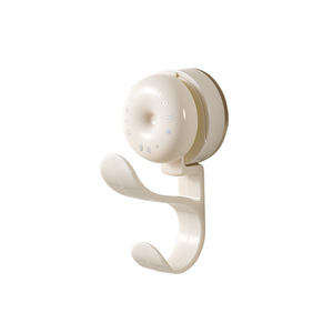 Suction Cup Coat <b>Hook</b> Round White Removable <b>Wall</b> Mounted Entryway Door <b>Hook</b> - Product Image 3