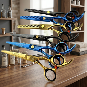 ASAP BEAUTY - Ensemble professionnel de ciseaux de coiffure en acier inoxydable 440C, ciseaux à effiler, outils de salon et de barbier, revêtement coloré - Product Image 2