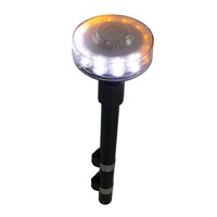 Nouveau bleu arrière LED moto balise 12V/24V clignotant pôle feu arrière matériau en aluminium pour la fabrication de rénovation