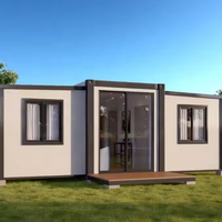 Maison conteneur préfabriquée personnalisée extensible 20 pieds 40 pieds, 2, 4 ou 5 chambres, maison mobile préfabriquée, maison portable