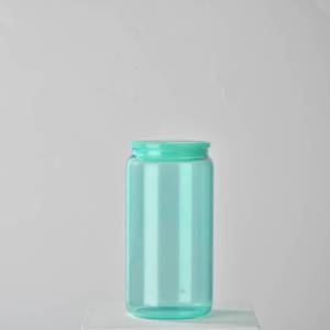 Verres à bière colorés de 16 oz en stock aux États-Unis, vierges pour sublimation, avec couvercle en plastique, vente en gros - Product Image 3