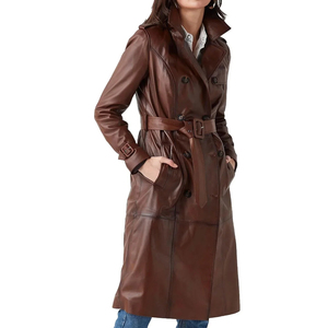 Abrigos de Cuero Genuino para Hombre, Estilo Nuevo, Personalizados, Tallas Grandes, Largo Regular, Color Personalizado, Cierre de Botones, Abrigos de Cuero para Mujer - Product Image 2