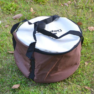 ชุดหม้อสแตนเลสสำหรับตั้งแคมป์กลางแจ้งพร้อมฝาปิด 3 ชิ้น อุปกรณ์ทำอาหารแบบพกพา ขัดเงาสีเงิน - Product Image 3