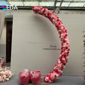 LEDA Wedding Decoration Custom Pink Flower <b>Runner</b> for Chandelier Stand Decorative Flower for Events Decor - Product Image 6