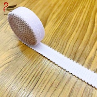 Bande élastique pour sous-vêtements de 18 mm avec impression de logo personnalisé, bande élastique en nylon pour soutien-gorge, bord picot, bande élastique jacquard