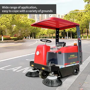 Limpiador de suelo de cabina semicerrado automático industrial Supnuo de calidad superior, máquina barredora de suelo con cabina semicerrada