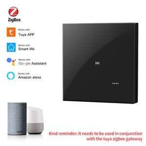 สำหรับสวิตช์ติดผนังอัจฉริยะ 1 ทาง Wi-Fi กระจกนิรภัยระบบควบคุมแบบสัมผัส 20A/240V USB-C ทำงานร่วมกับแอป Alexa Google Assistant Smart Life - Product Image 1