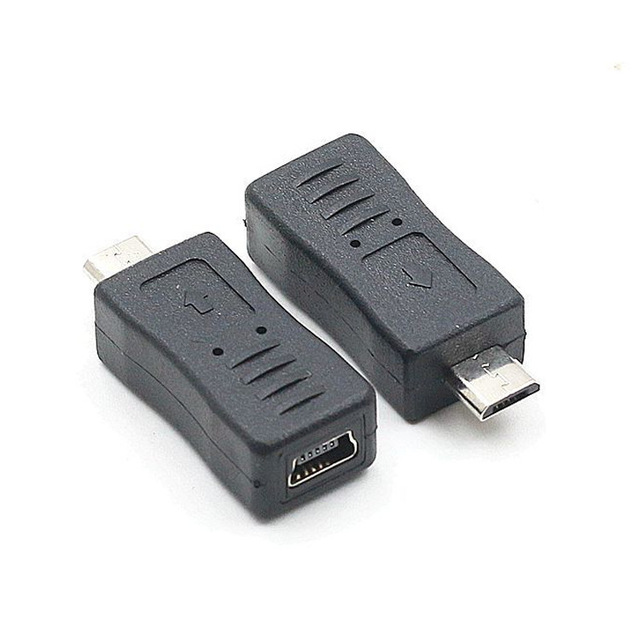 mini5p female to micro5P male adapter T-shaped port Android universal data cable interface for car navigation