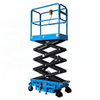 Plateforme élévatrice mobile semi-électrique portable OFY homologuée CE, 4,8 m, alimentée par batterie, capacité 100 kg, 2 personnes, jambes pliantes, pour travaux en hauteur