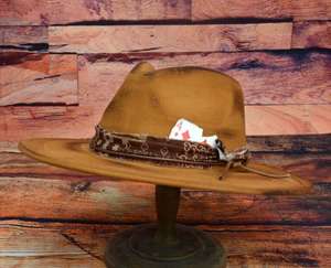 LR315B2 Nouveau style Chapeau en feutre de laine Hiver Automne Vintage Chapeau haut de forme à large bord Fait main Bandeau Unisexe pour Fêtes Formelles - Product Image 5